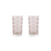 Salviati highball lie de vin with "Bassorilievi" cold-worked decoration. Set of 2.