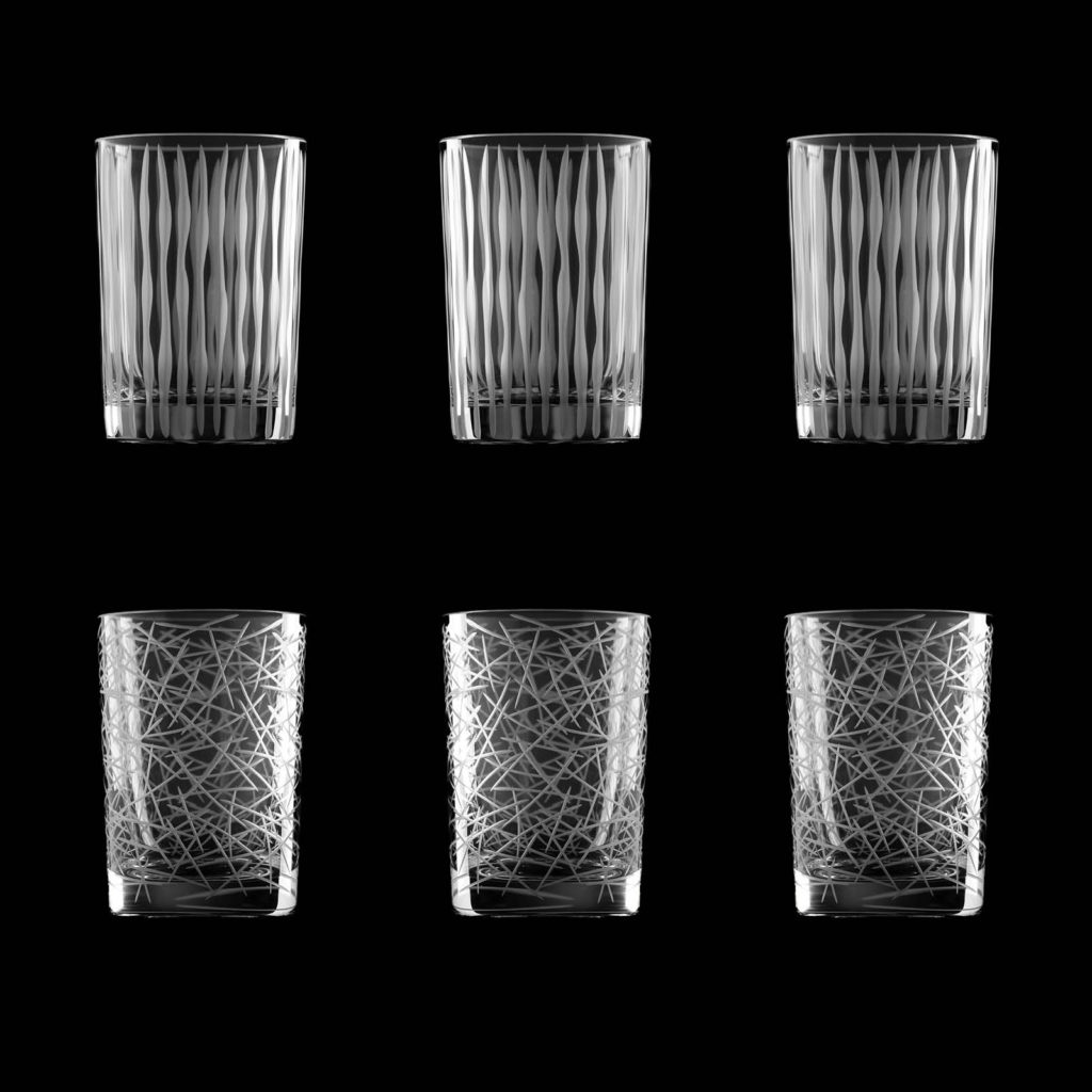 Set Bicchieri da Whisky in Vetro Rotante, Bicchieri Wisky con Fondo