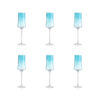 Barena flute set of 6 intreccio - Aquamarine